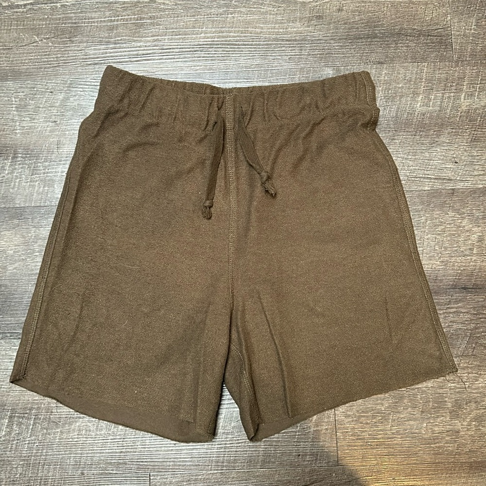 Olive green lounge shorts